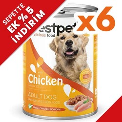 Bestpet - Bestpet Tavuk Etli Parça Etli ve Jöleli Köpek Konservesi 400 Gr x 6 Adet