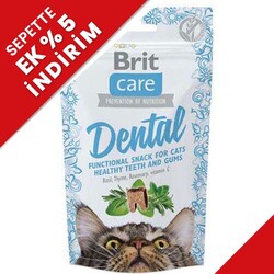 Brit Care - Brit Care Cat Snack Dental Tahılsız Ağız ve Diş Sağlığı Kedi Ödülü 50 Gr