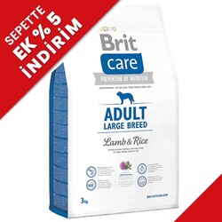 Brit Care - Brit Care Large Breed Büyük Irk Kuzulu Köpek Maması 3 Kg + Temizlik Mendili