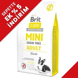 Brit Care - Brit Care Mini Adult Kuzulu Küçük Irk Tahılsız Köpek Maması 2 Kg + Temizlik Mendili