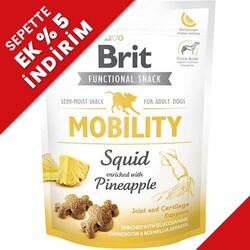 Brit Care - Brit Snack Mobility Kalamar ve Ananas Eklem Sağlığı Destekleyici Tahılsız Köpek Ödülü 150 Gr