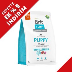 Brit Care - Brit Care Puppy Kuzu Etli Yavru Köpek Maması 3 Kg + Temizlik Mendili