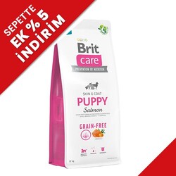 Brit Care - Brit Care Puppy Somonlu Yavru Tahılsız Köpek Maması 12 Kg + 2 Adet Pro Choice Konserve 400 Gr