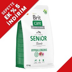 Brit Care - Brit Care Senior Kuzu Etli Yaşlı Köpek Maması 12 Kg + 2 Adet Pro Choice Konserve 400 Gr