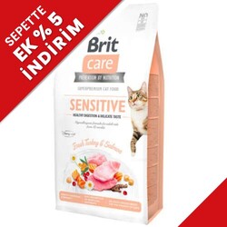 Brit Care - Brit Care Sensitive Hindi ve Somon Hassas Tahılsız Kedi Maması 2 Kg + Temizlik Mendili