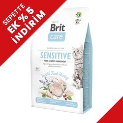 Brit Care - Brit Care Sensitive Böcek Ringa Balıklı Tahılsız Kedi Maması 2 Kg + Temizlik Mendili