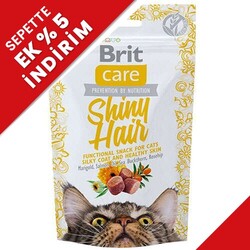 Brit Care - Brit Care Cat Snack Shiny Hair Tahılsız Tüy Sağlığı Kedi Ödülü 50 Gr