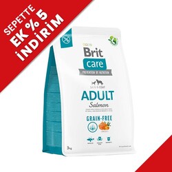 Brit Care - Brit Care Somonlu Tahılsız Köpek Maması 3 Kg + Temizlik Mendili