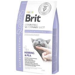 Brit Care - Brit Veterinary Diets Gastrointestinal Tahılsız Ringa Balıklı Kedi Maması 2 Kg + Temizlik Mendili