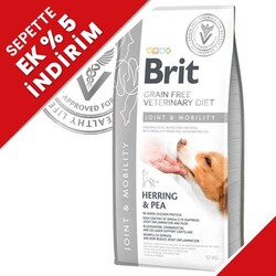 Brit Care - Brit Veterinary Diets Joint Mobility Tahılsız Ringa Balıklı Köpek Maması 12 Kg + Temizlik Mendili