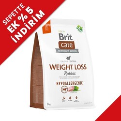 Brit Care - Brit Care Weight Loss Tavşanlı Köpek Maması 3 Kg + Temizlik Mendili