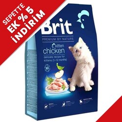 Brit Care - Brit Premium Kitten Tavuk ve Somonlu Yavru Kedi Maması 8 Kg + Brit Dental Kedi Ödülü 50 Gr