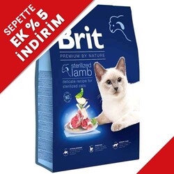 Brit Care - Brit Premium Sterilised Kısırlaştırılmış Kuzulu Kedi Maması 8 Kg + Brit Dental Kedi Ödülü 50 Gr