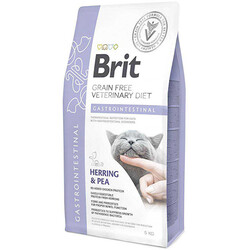 Brit Veterinary Diets Gastrointestinal Tahılsız Ringa Balıklı Kedi Maması 5 Kg + Temizlik Mendili - Thumbnail