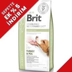 Brit Care - Brit Veterinary Diets Diabetes Tahılsız Hindi ve Bezelyeli Köpek Maması 12 Kg + Temizlik Mendili