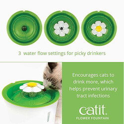 Catit 43742 Green Flower Fountain Otomatik Kedi Su Sebili 3 Lt - Thumbnail