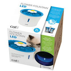 Catit 43747W Blue Flower Fountain Led Işıklı Otomatik Kedi Su Sebili 3 Lt - Thumbnail