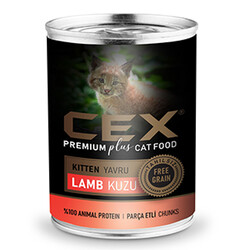 Cex - Cex Parça Etli Kitten Tahılsız Kuzulu Yavru Kedi Konservesi 415 Gr