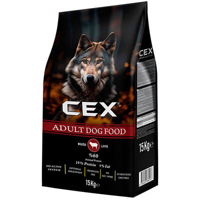 Cex Kuzu Etli Köpek Maması 15 Kg + 3 Adet Cex 400 Gr Konserve