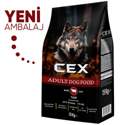 Cex Kuzu Etli Köpek Maması 15 Kg + 3 Adet Cex 400 Gr Konserve - Thumbnail