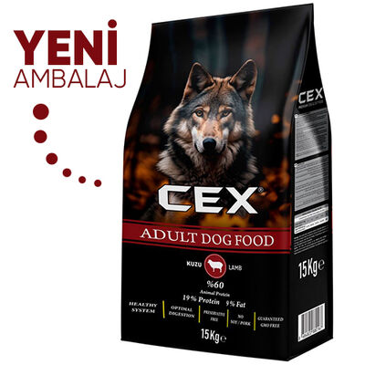 Cex Kuzu Etli Köpek Maması 15 Kg + 3 Adet Cex 400 Gr Konserve