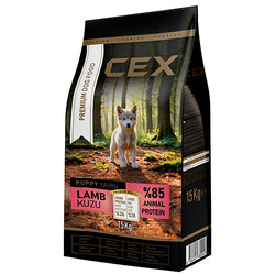 Cex - Cex Premium Puppy Kuzulu Ve Pirinçli Yavru Köpek Maması 15 Kg + 3 Adet Cex 400 Gr Konserve