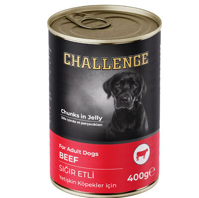 Challenge Sığır Etli Jöle Et Parçalı Köpek Konservesi 400 Gr