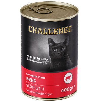 Challenge Sığır Etli Jöle Parça Etli Kedi Konservesi 400 Gr