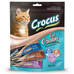 Crocus - Crocus Somon Karidesli, Yengeçli Ve Karidesli Karışık Krema Kedi Ödülü 30x15 Gr