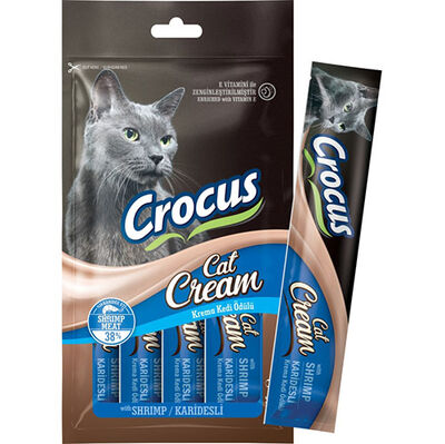 Crocus Karides Krema Ek Besin Takviyesi Kedi Ödülü 4x15 Gr