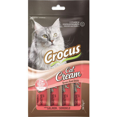 Crocus Somonlu Krema Ek Besin Takviyesi Kedi Ödülü 4x15 Gr