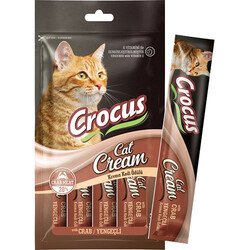 Crocus - Crocus Yengeçli Krema Ek Besin Takviyesi Kedi Ödülü 4x15 Gr