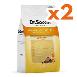 Dr.Sacchi - Dr. Sacchi Basic Tavuk Etli Kedi Maması 1 Kg x 2 Adet