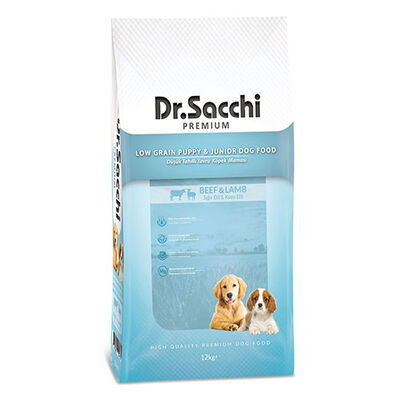 Dr. Sacchi Puppy Sığır ve Kuzu Etli Yavru Köpek Maması 12 Kg