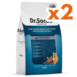 Dr.Sacchi - Dr. Sacchi Sensitive Somon ve Ton Balıklı Kedi Maması 1 Kg x 2 Adet