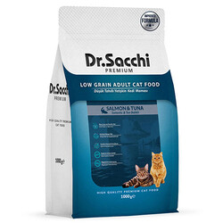 Dr.Sacchi - Dr. Sacchi Sensitive Somon ve Ton Balıklı Kedi Maması 1 Kg