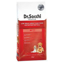 Dr.Sacchi - Dr. Sacchi Natural Beef Biftekli Köpek Maması 12 Kg