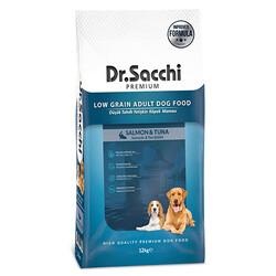 Dr.Sacchi - Dr. Sacchi Premium Somon ve Ton Balıklı Köpek Maması 12 Kg