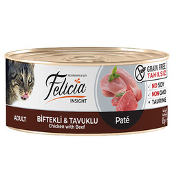 Felicia - Felicia Biftek ve Tavuk Etli Kıyılmış Tahılsız Kedi Konservesi 85 Gr