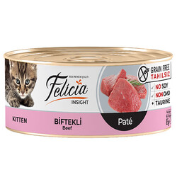Felicia - Felicia Kitten Biftekli Pate Tahılsız Yavru Kedi Konservesi 85 Gr