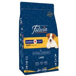 Felicia - Felicia Puppy Düşük Tahıllı Küçük Irk Kuzu Etli Yavru Köpek Maması 3 Kg 