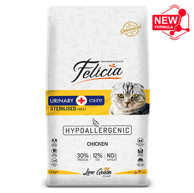 Felicia Sterilised Düşük Tahıl Kısırlaştırılmış Tavuk Kedi Maması 12 Kg