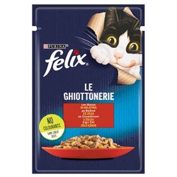 Felix - Felix Pouch Le Ghiottonerie Sığır Etli Yaş Kedi Maması 85 Gr