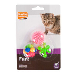 Karlie - Karlie Flamingo 3lü Kauçuk Kedi Oyuncağı 4 Cm