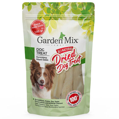 Garden Mix ( Beyaz ) Kurutulmuş Dana Kelle Derisi Köpek Ödülü 100 Gr