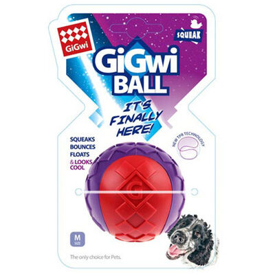 Gigwi 6296 Ball Sert Top Köpek Oyuncağı Kırmızı-Mor 6 Cm