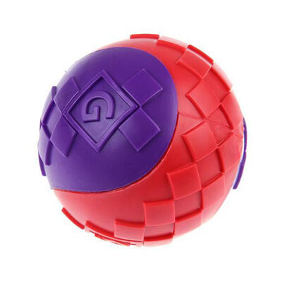 Gigwi 6296 Ball Sert Top Köpek Oyuncağı Kırmızı-Mor 6 Cm