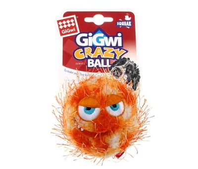 Gigwi 6202 Crazy Ball Çılgın Kirpi Top Turuncu Köpek Oyuncağı 6 Cm