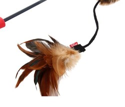 Gigwi 7014 Feather Teaser Doğal Tüylü Kuyruklu Peluş Kedi Oltası 53 Cm - Thumbnail