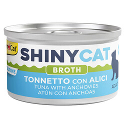 GimCat - GimCat ShinyCat Broth Ançuezli Ton Balığı Kedi Konservesi 70 Gr